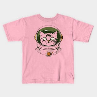 cat in space kitten funny Kids T-Shirt